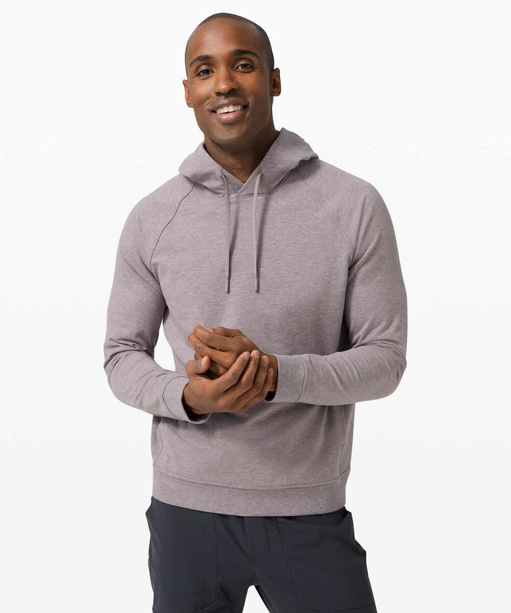 Lululemon Men's City Sweat Pullover Hoodie French Terry Heathered Lunar Rock